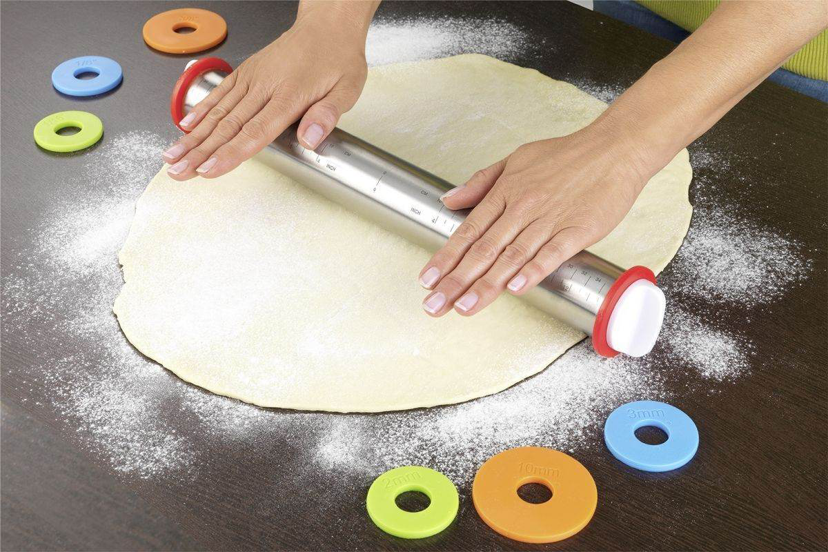 Cucinova Verstellbare Teigrolle aus Edelstahl