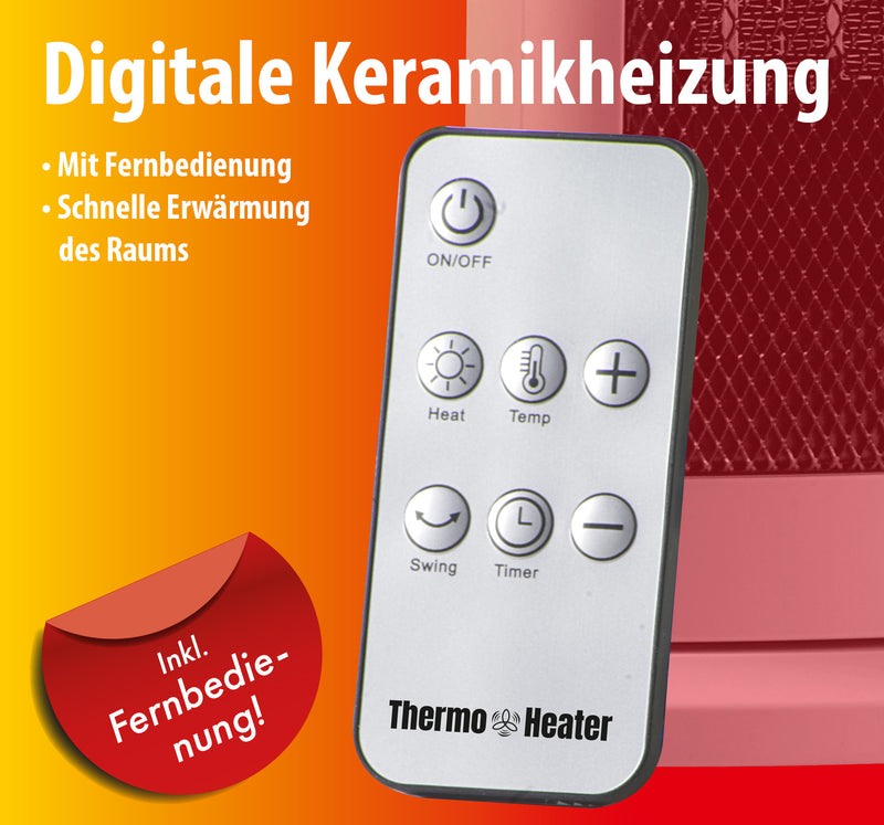 Thermo-Heater Digitale Keramikheizung, schwarz, mit Fernbedienung-3