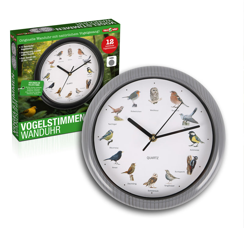 Telewelt Wanduhr mit Vogelstimmen-2