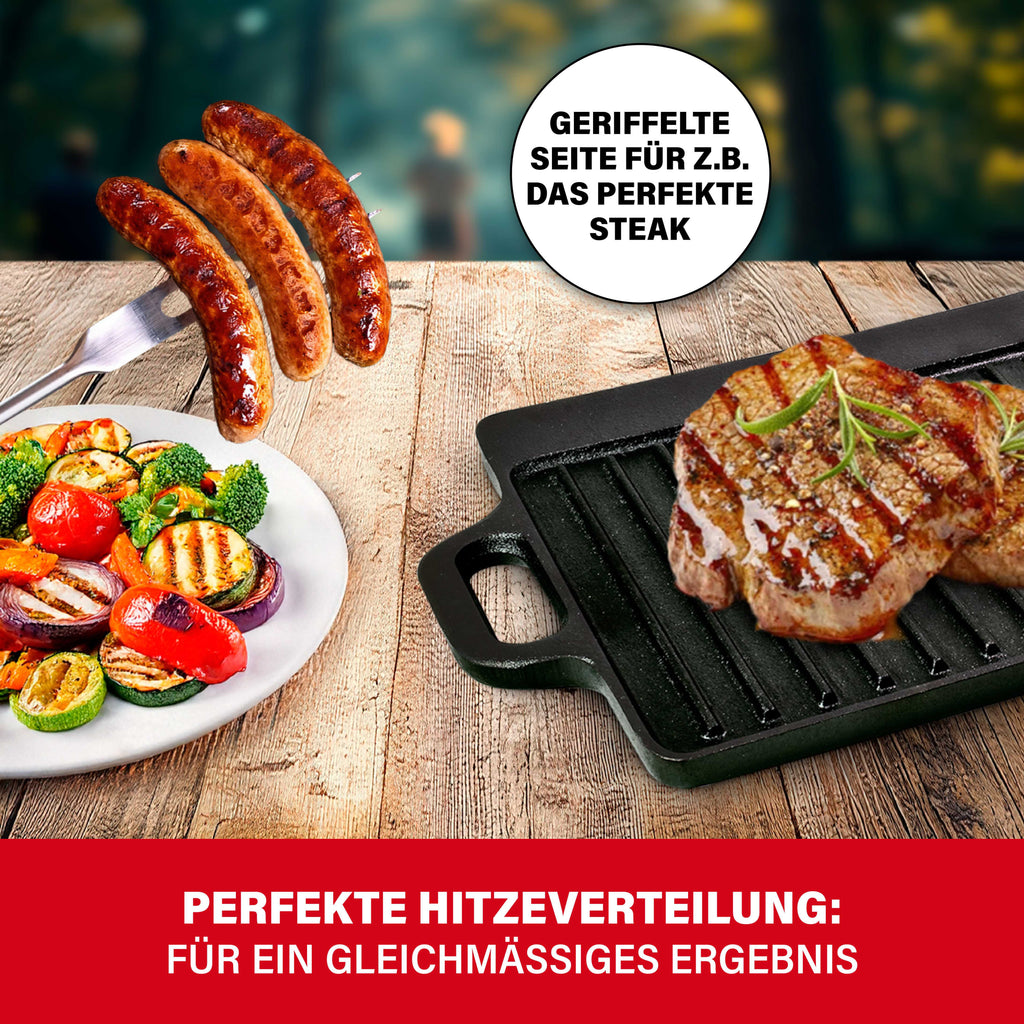 BBQ Boss Gusseisen Grillplatte 2 in 1