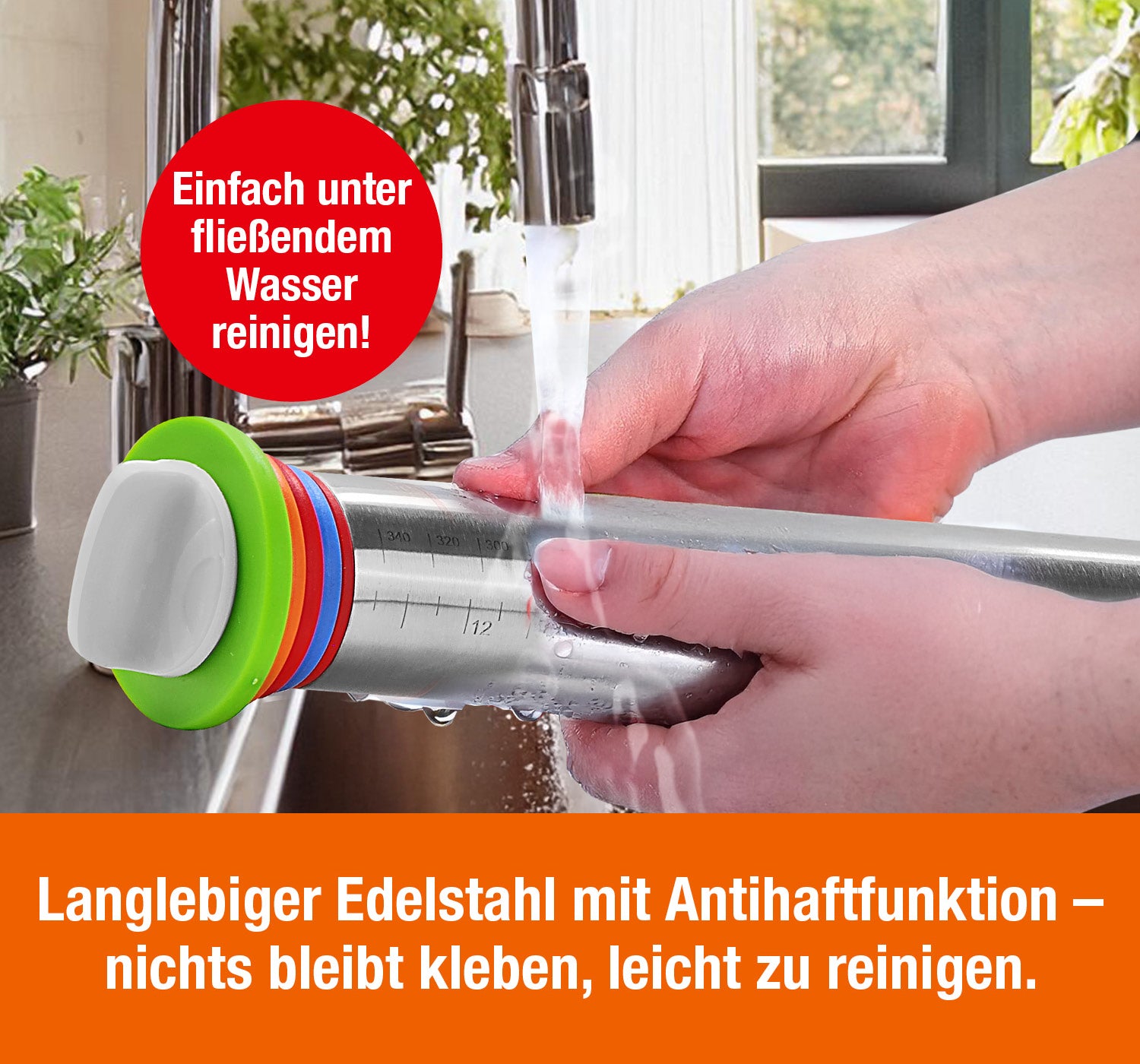 Cucinova Verstellbare Teigrolle aus Edelstahl