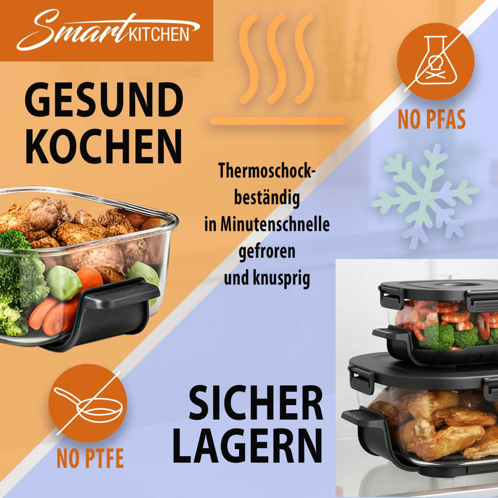 Smart Kitchen 4 in 1 Glass Air Cooker