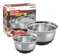 Cucinova 2er Set Edelstahlrührschüssel Set 18 cm und 22 cm mit Saugnapf