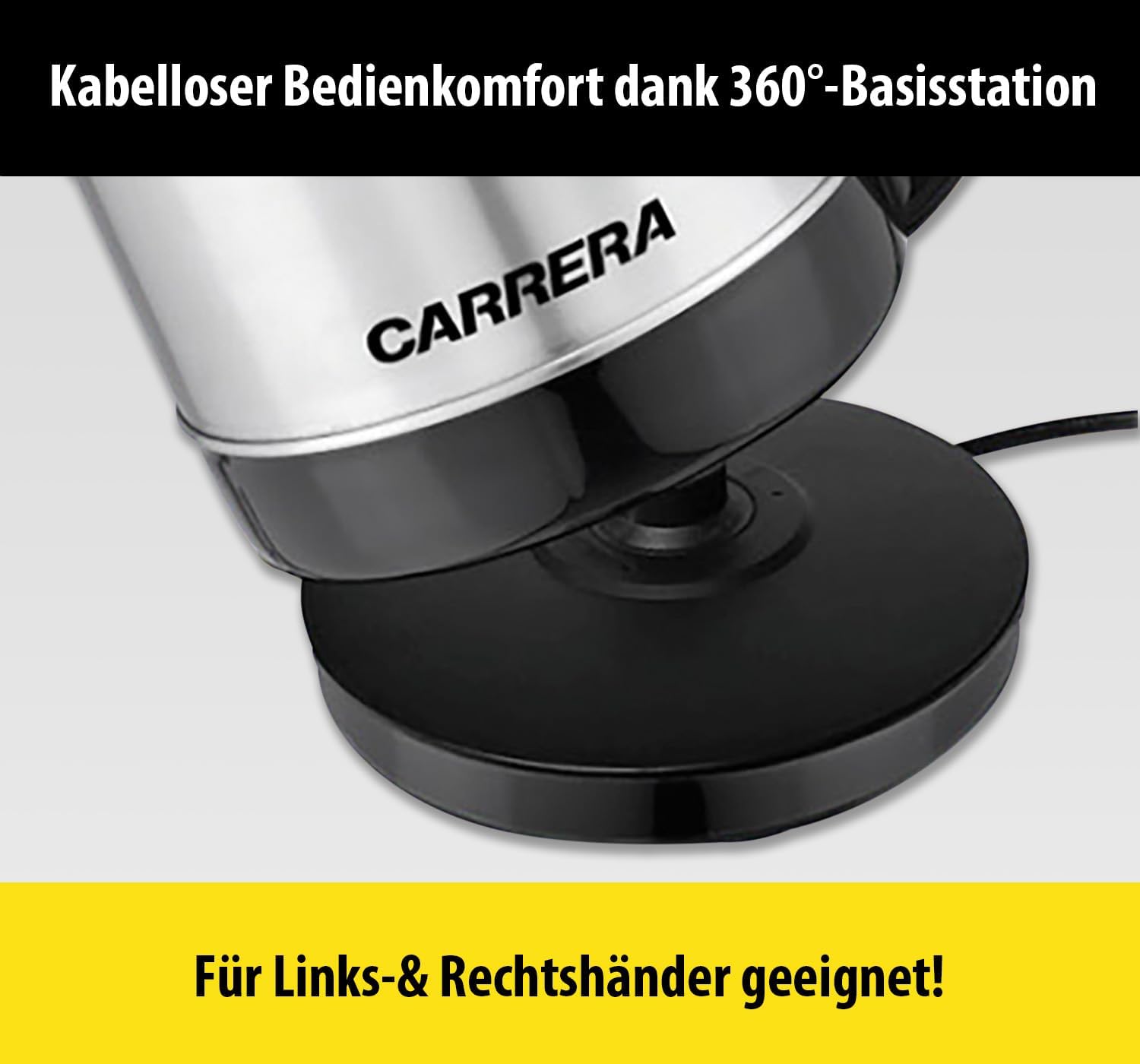 Carrera Wasserkocher Edelstahl 1,7 Liter