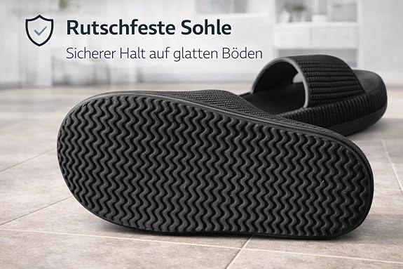 Relax Vital Wolken Slipper, schwarz, Größe 43, Polybag / Hang Tag