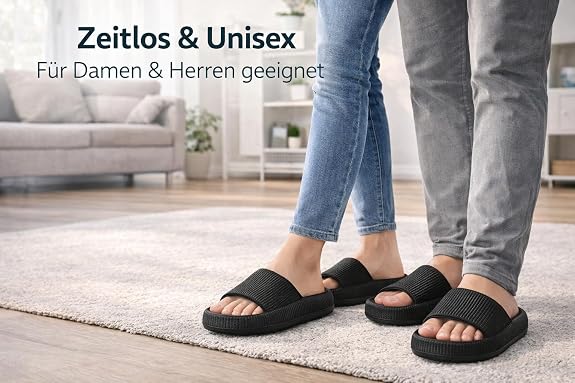 Relax Vital Wolken Slipper, schwarz, Größe 39, Polybag / Hang Tag