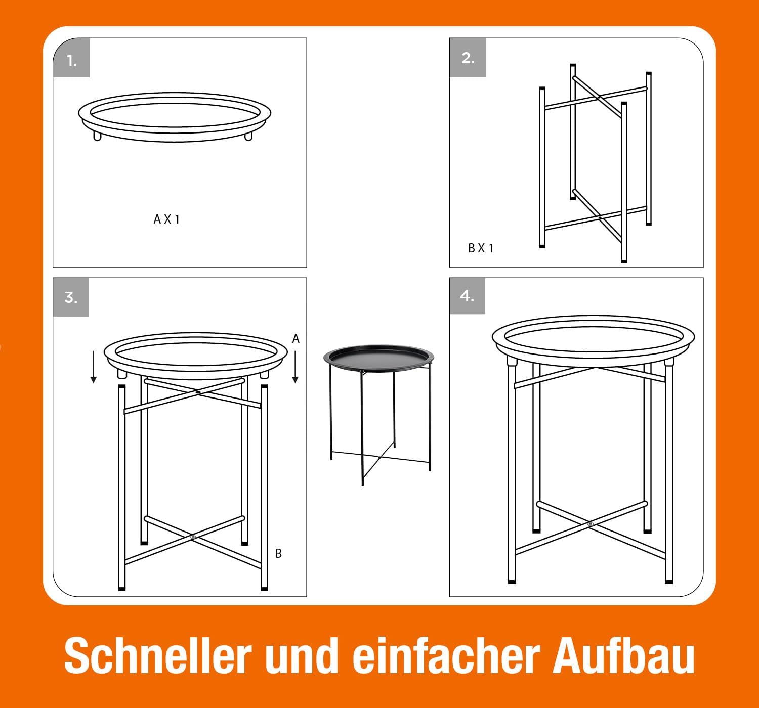 Beistelltisch klein, rund-7
