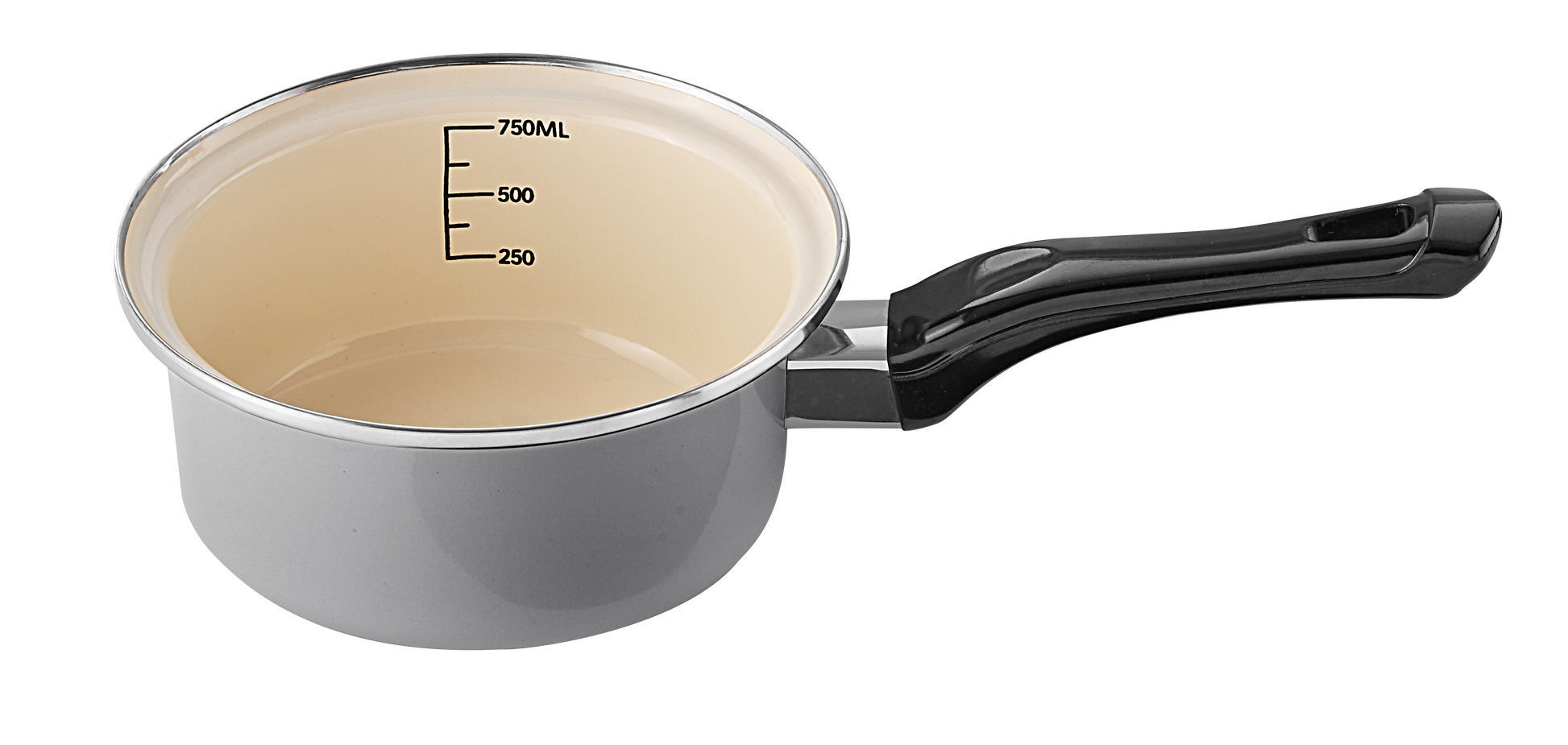 Ceraflon Emaille Stielkasserole 16cm, cool grey-1