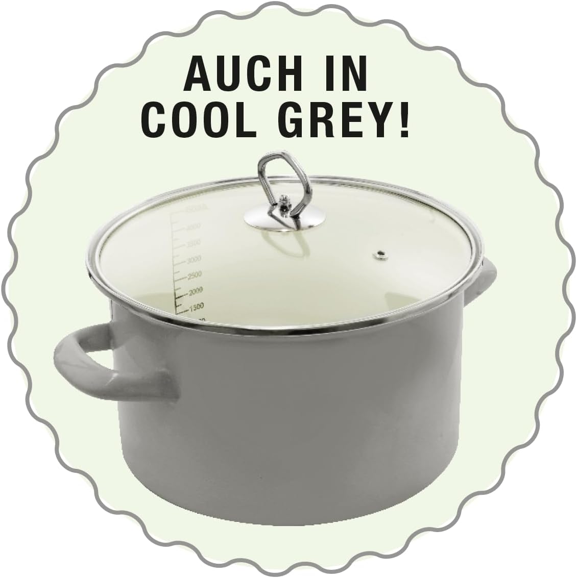 Ceraflon Emaille Topfset 7tlg cool grey
