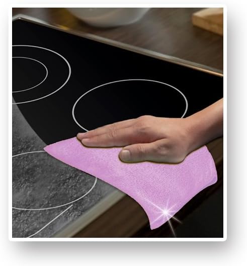 Clever Clean Mikrofaser Tücher 10er Set 30 x 30 cm (4 x Rose 3 x weiß 3 x rosa)-5