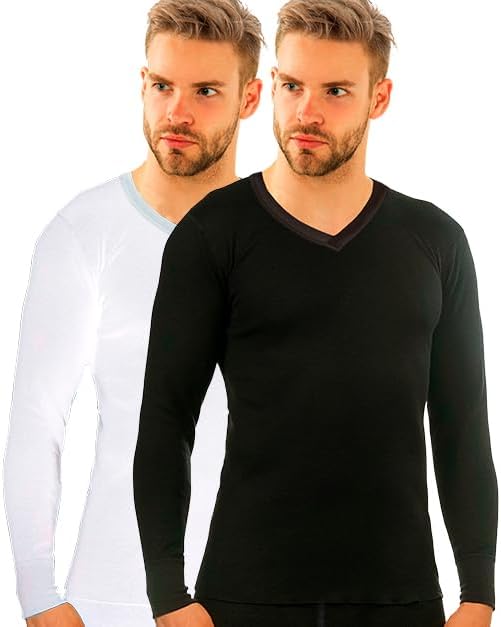 Smart Tex Thermoshirt 2er Set schwarz/weiß Herren, Gr. XL/2XL in COB