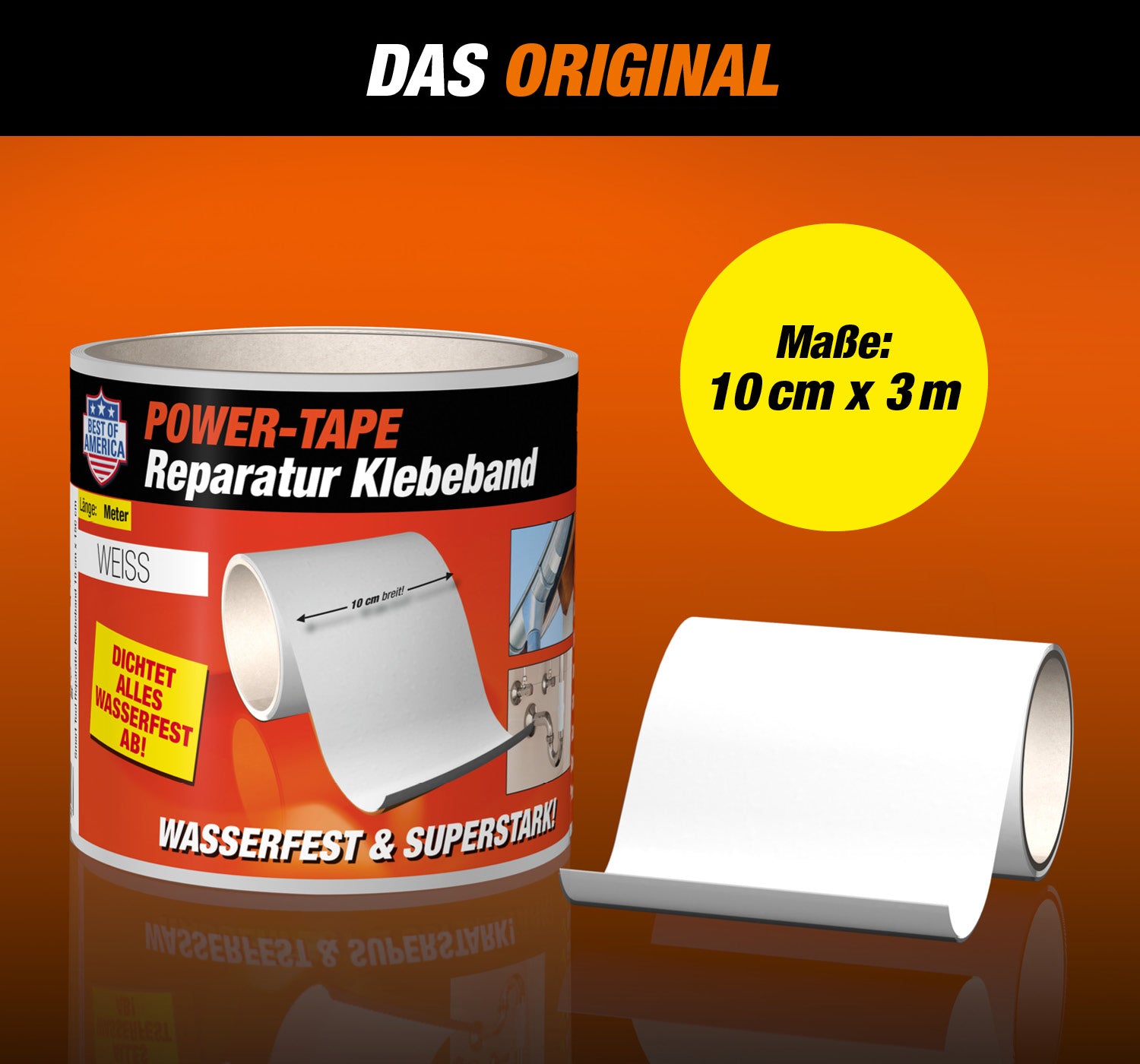 Smart Tool Reparatur Klebeband 10x300cm weiß-3