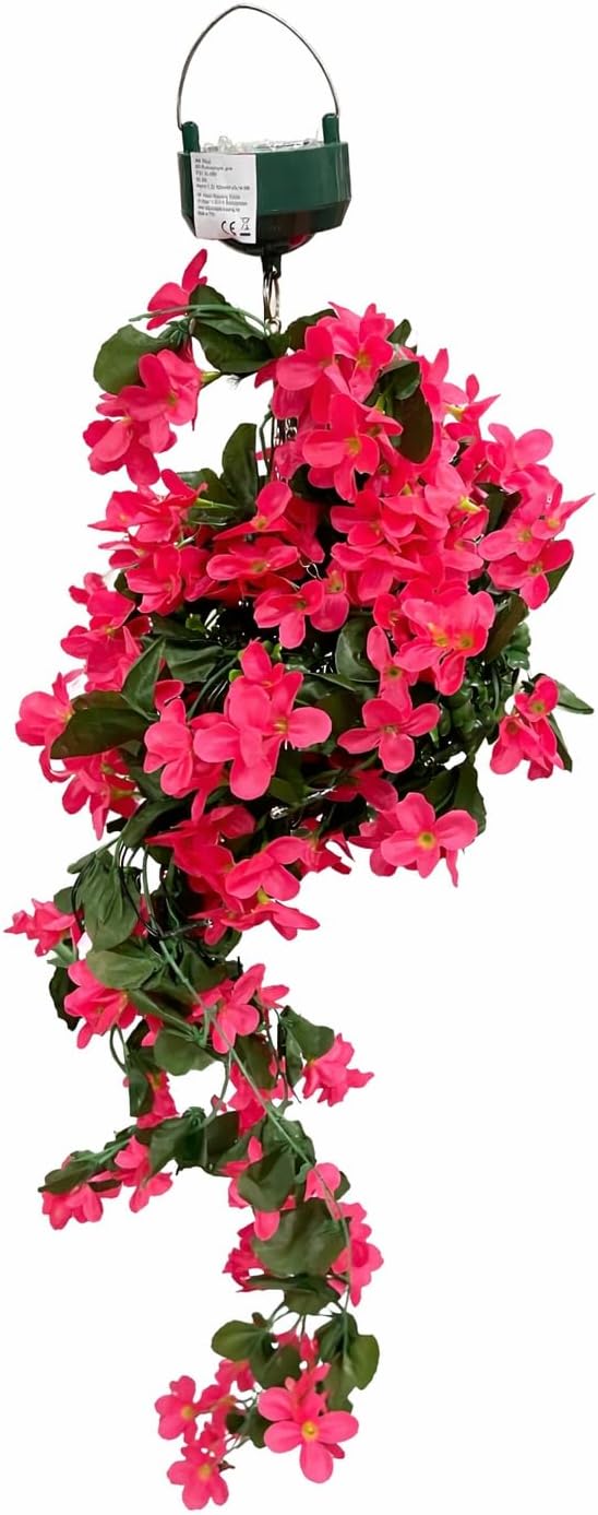 Solar Magic LED Blumenampel, pink-1