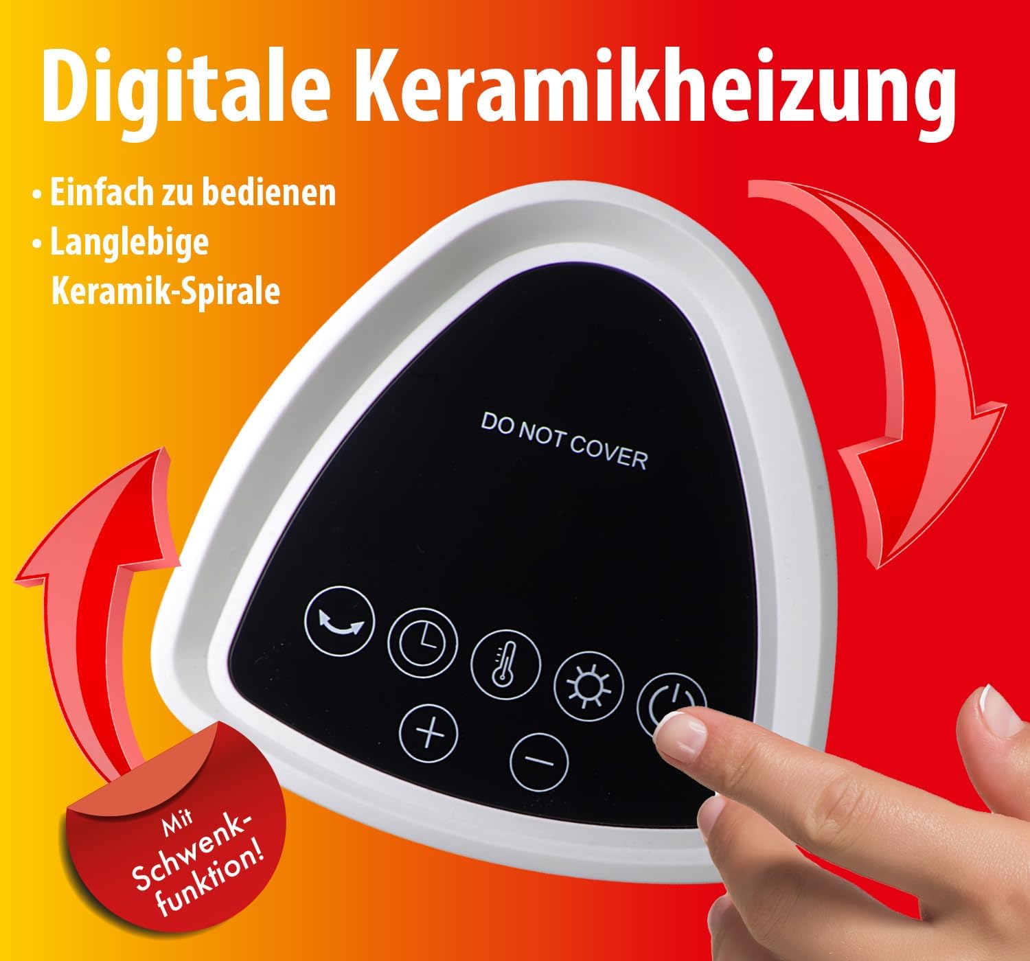 Thermo-Heater Digitale Keramikheizung weiß, mit Fernbedienung
